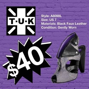T.U.K. Shoes Dazzle Motto Jacket Heel Grey